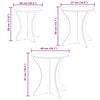 vidaXL Mesa de centro 3 pcs Branco