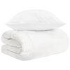 vidaXL Conjunto de Edredom 2 unid. Branco Fibra de bambu