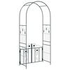 vidaXL Arco de Jardim com bloqueio Preto 102 x 50 x 218 cm