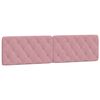 vidaXL Almofad&atilde;o de cabeceira 200 cm veludo rosa