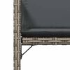 vidaXL Cadeiras de jardim com almofad&otilde;es 4 pcs vime PE cinzento