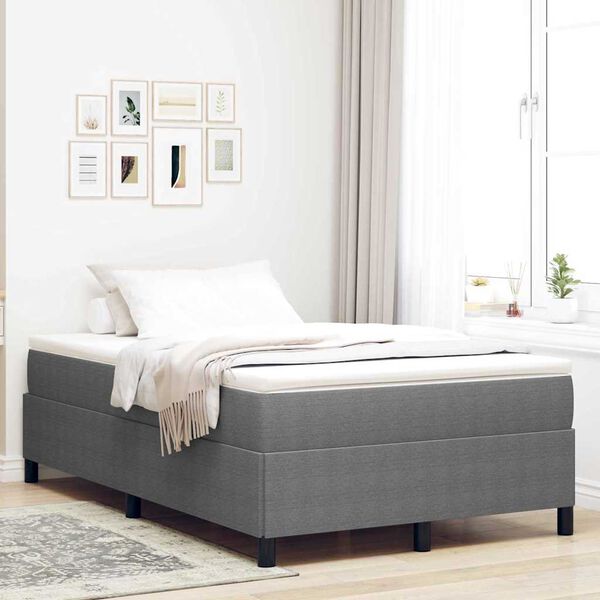 vidaXL Cama Box Cinzento-claro 120 x 190 cm Veludo