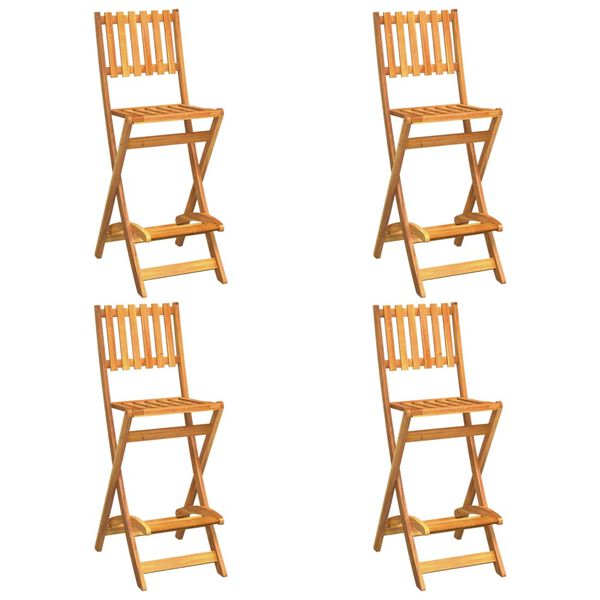 vidaXL 5 pcs conjunto de bar para exterior madeira de ac&aacute;cia maci&ccedil;a