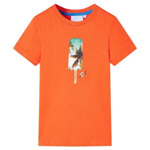 T-shirt de crian&ccedil;a laranja-escuro 128