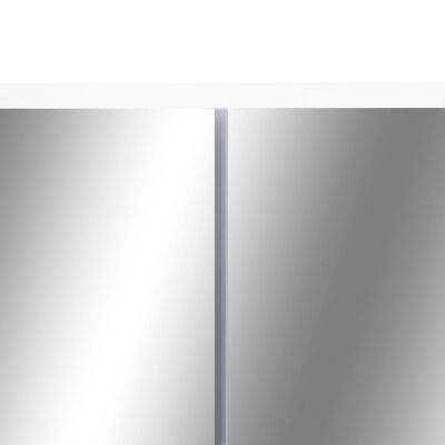 vidaXL Armário espelhado casa de banho com LED 80x15x60 cm MDF branco