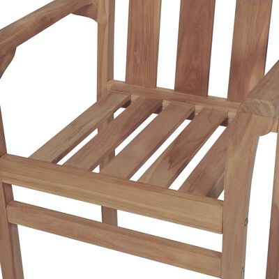 vidaXL Cadeiras de jardim empilháveis 6 pcs madeira de teca maciça