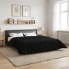 vidaXL Duvet de Ano Inteiro Colchonete Preto 200 x 240 cm