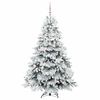 vidaXL &Aacute;rvore de Natal Artificial com 300 LEDs Branco 180 cm PE e PVC