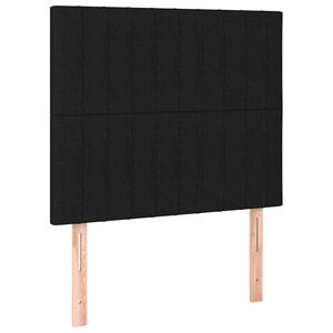 vidaXL Cabeceira Preta 80x5x118/128 cm Tecido