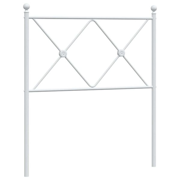vidaXL Cabeceira de substitui&ccedil;&atilde;o 80 cm metal branco