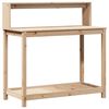 vidaXL Mesa de jardinagem c/ prateleiras 108x50x109,5 cm pinho maci&ccedil;o