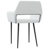 vidaXL Cadeiras de jantar 2 pcs couro artificial branco