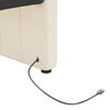 vidaXL Sof&aacute;-cama c/ colch&atilde;o e sa&iacute;da USB 90x200 cm tecido cor creme