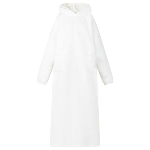 vidaXL Sweatshirt manta Branco 150 x 87 cm Fleece e Flanela