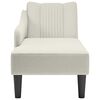 vidaXL Chaise-longue com apoio de bra&ccedil;o direito veludo creme