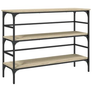 vidaXL Mesa consola 100x32x75 cm derivados de madeira carvalho sonoma