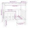 vidaXL Cama para c&atilde;es 105,5x83,5x100 cm madeira de pinho maci&ccedil;a branco