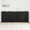 vidaXL Buffet 3 pcs Carvalho Preto 181 x 30 x 70 cm Madeira processada