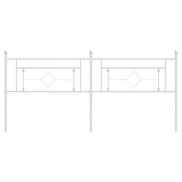vidaXL Cabeceira de substitui&ccedil;&atilde;o 193 cm metal branco