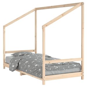 vidaXL Estrutura de cama infantil 90x190 cm madeira de pinho maci&ccedil;a