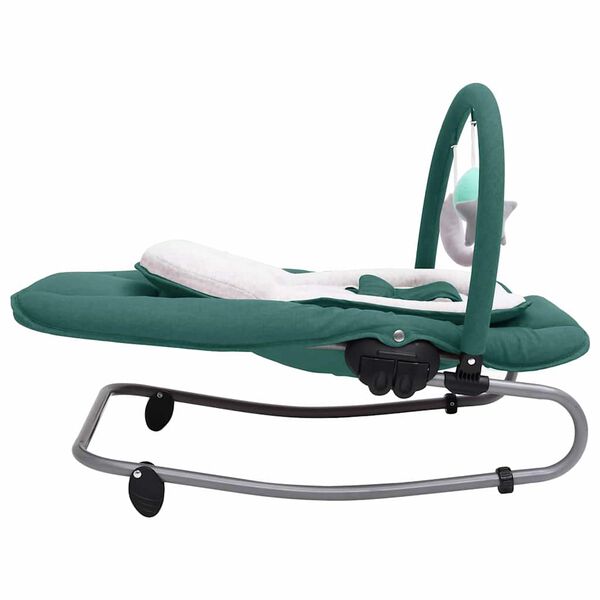 vidaXL Baloiço de bebé aço verde