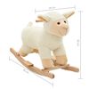 vidaXL Animal de baloi&ccedil;ar ovelha em pel&uacute;cia 78x34x58 cm branco