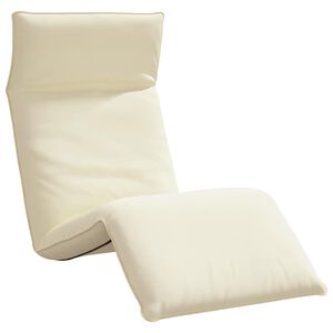 vidaXL Espregui&ccedil;adeira dobr&aacute;vel 175x54x8,5 cm tecido Oxford creme
