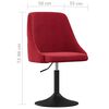 vidaXL Cadeiras de jantar 2 pcs veludo vermelho tinto