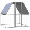 vidaXL Galinheiro 2x2x2 m a&ccedil;o galvanizado prateado e cinzento