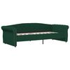 vidaXL Sof&aacute;-cama c/ colch&atilde;o e sa&iacute;da USB 90x200 cm tecido verde-escuro