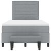 vidaXL Cama Box com colch&atilde;o Cinzento-claro 120 x 200 cm tecido
