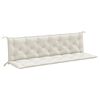 vidaXL Almofad&otilde;es banco jardim 2pcs 200x50x7cm mesclado tecido creme