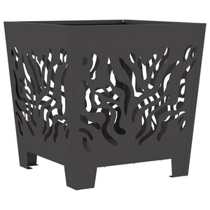 vidaXL Fire Pit Preto 40 x 40 x 40 cm A&ccedil;o corten