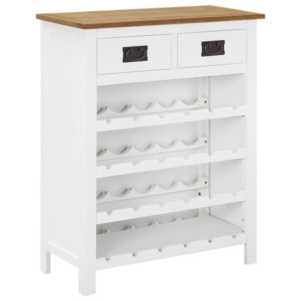 vidaXL Armário para vinhos 72x32x90 cm madeira de carvalho maciça