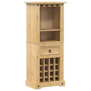 vidaXL Garrafeira Corona 56x35x134,5 cm madeira de pinho maci&ccedil;a
