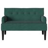vidaXL Banco Chesterfield Verde Escuro 112 x 65.5 x 75 cm Veludo