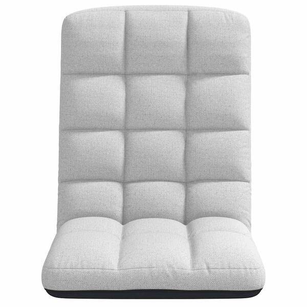 vidaXL Colch&atilde;o dobr&aacute;vel 71x51x62 cm tecido cinzento nublado