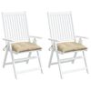vidaXL Almofad&otilde;es de cadeira 2 pcs 40x40x7 cm tecido oxford bege