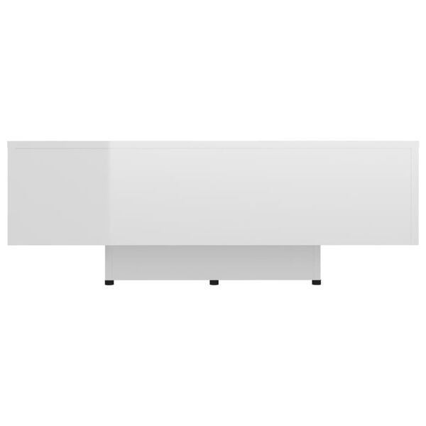 vidaXL Mesa de centro 85x55x31 cm contraplacado branco brilhante