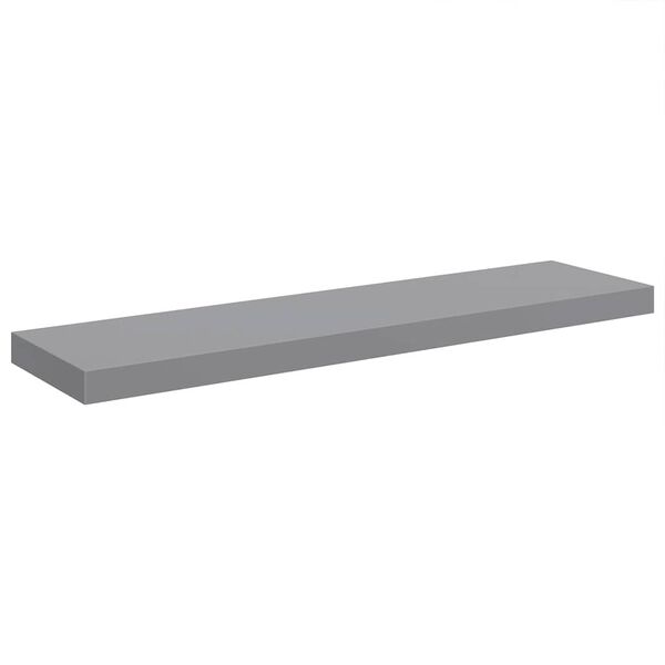 vidaXL Prateleira de parede suspensa 90x23,5x3,8 cm MDF cinzento