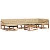 vidaXL Conjunto de Sof&aacute;s para Exterior 22 pcs Natural e Bege