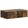 vidaXL Mesa Lateral de Parede Carvalho Fumado 59 x 34,5 x 17 cm