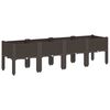 vidaXL Vaso/floreira de jardim c/ pernas 160x40x42 cm PP castanho