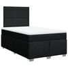 vidaXL Cama com molas/colch&atilde;o 120x200 cm tecido preto