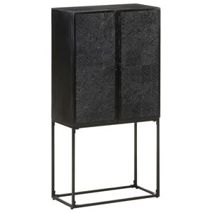 vidaXL Aparador 60x30x120 cm madeira ac&aacute;cia e mangueira maci&ccedil;as preto