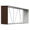vidaXL Abrigo jardim p/ arruma&ccedil;&atilde;o de troncos a&ccedil;o 330x84x152cm castanho