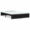 vidaXL Estrutura de cama 140x190 cm madeira maci&ccedil;a preto