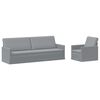 vidaXL Conjunto de Sof&aacute;s 2 pcs Cinzento-claro Tecido