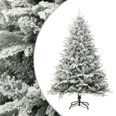 vidaXL Árvore de Natal artificial c/ luzes LED/bolas/neve PVC/PE 180cm