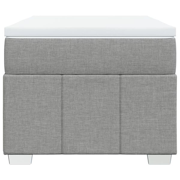 vidaXL Cama com molas/colch&atilde;o 80x200 cm tecido cinza-claro